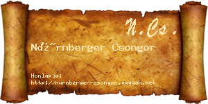 Nürnberger Csongor névjegykártya