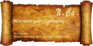 Nürnberger Csongor névjegykártya