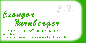 csongor nurnberger business card